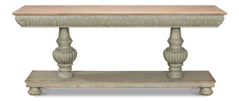 Fountainebleau Sage Console Table