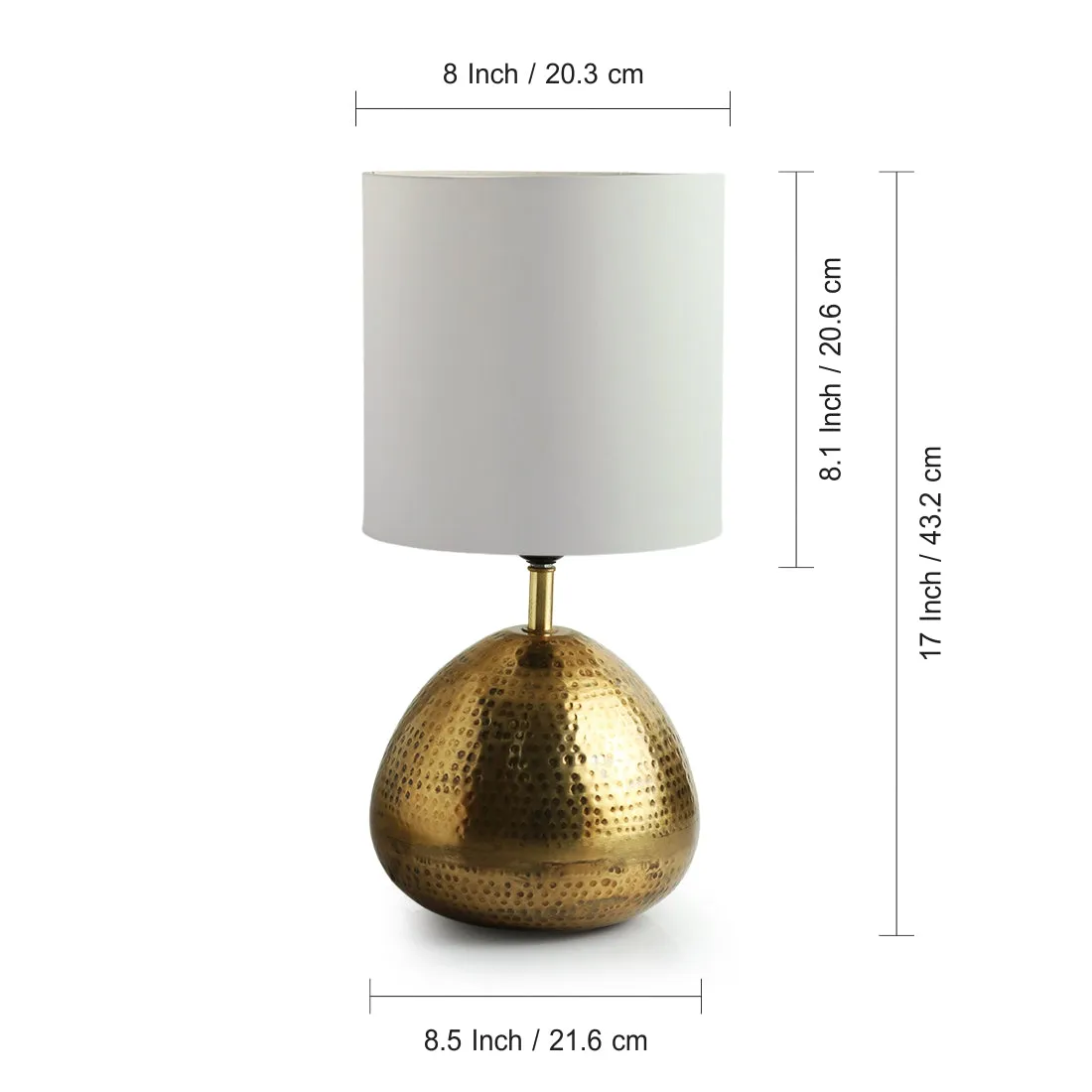 'Golden Droplet' Decorative Table Lamp (17.0 Inches, Iron)