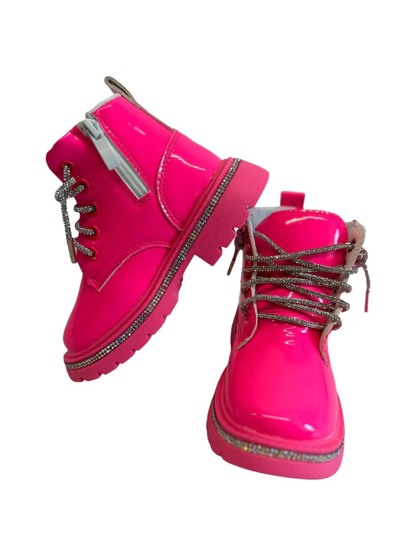 Hot Pink Crystal Boots