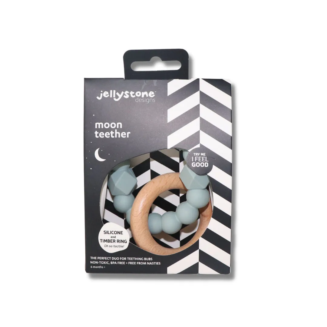 Jellystone Designs Moon Teether - Sage