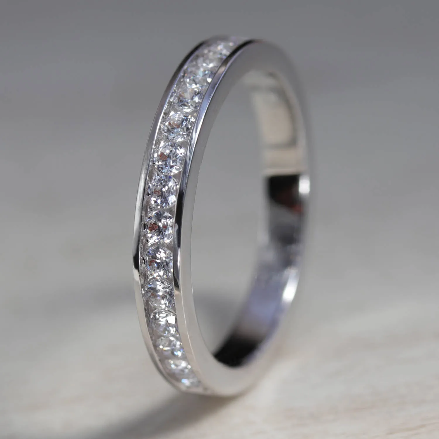 Larger Channel Set Half Eternity Band