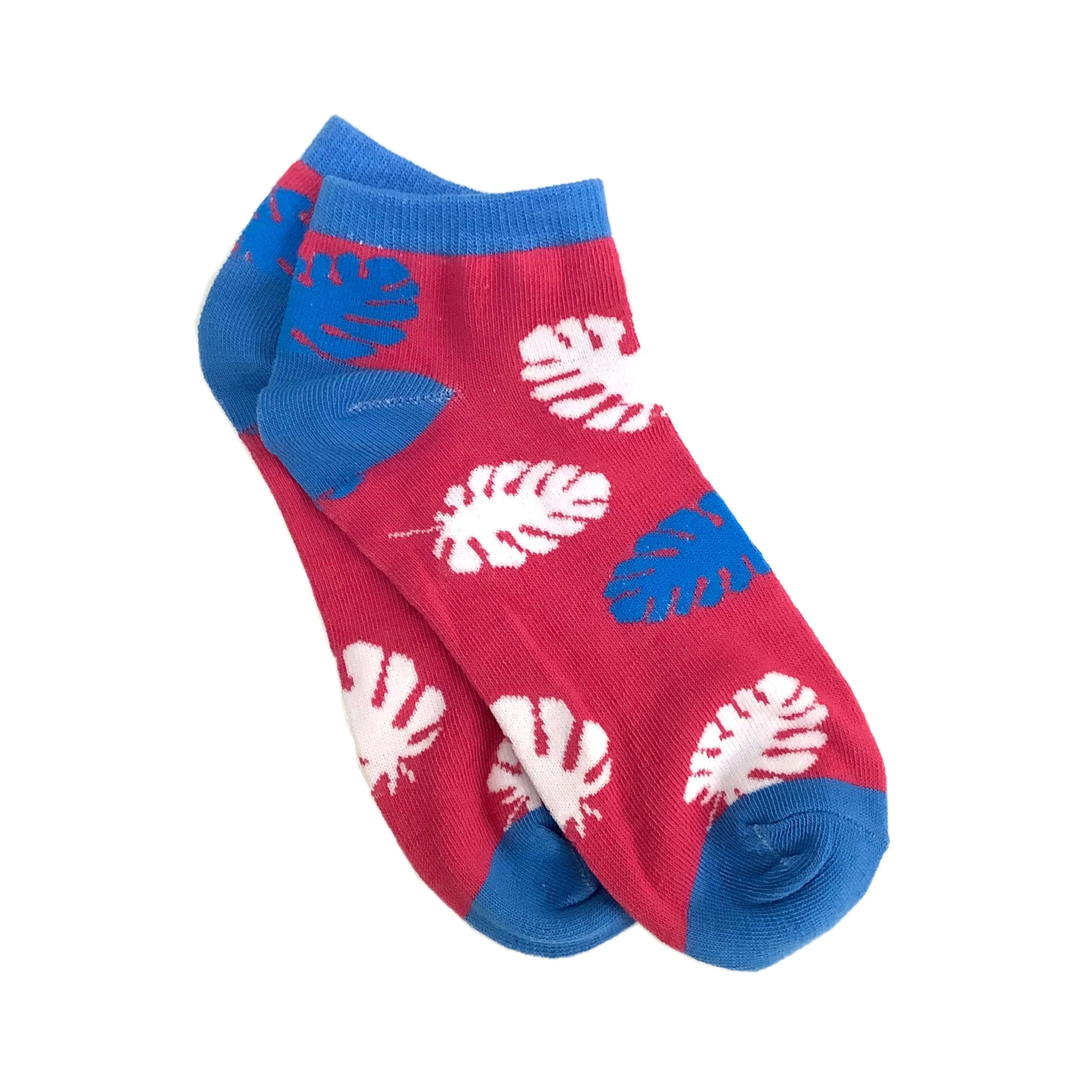 Leaf Pattern Ankle Socks (Adult Medium - Women's Shoe Sizes 5-10)