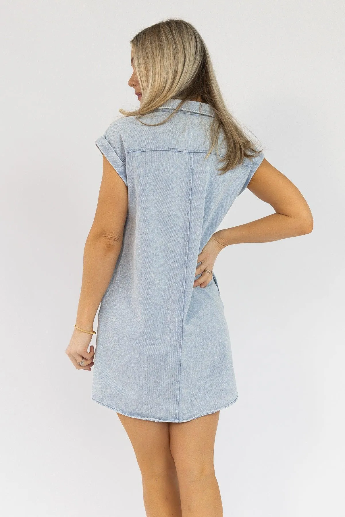 Luella Blue Grey Denim Dress