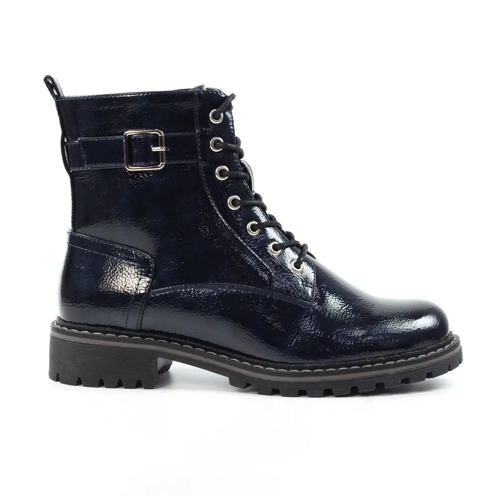 Lunar Parlour Navy Boot GLW030