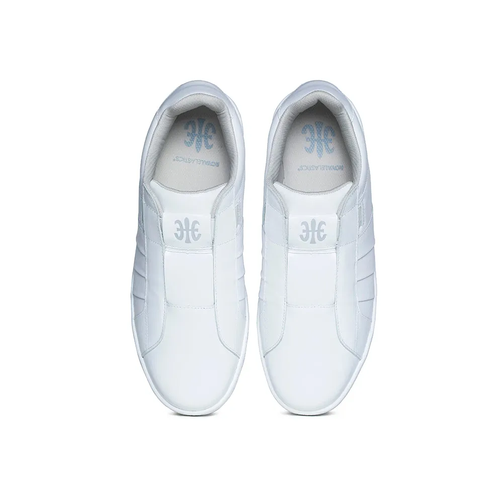 Men's Prince Albert White Leather Sneakers 01401-000