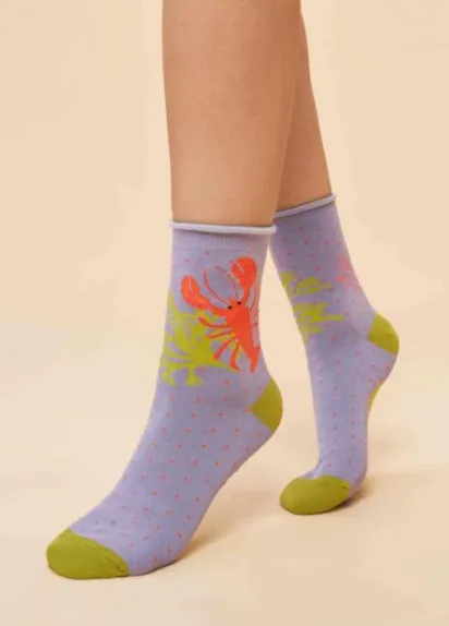 Powder - Ankle Socks - Lobster Buddies Lavender