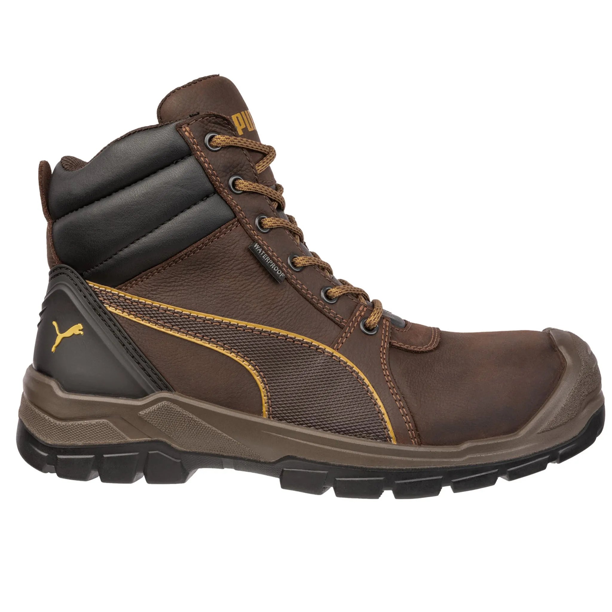 Puma Men's 630785 Tornado Brown Composite Safety Toe Work Boots