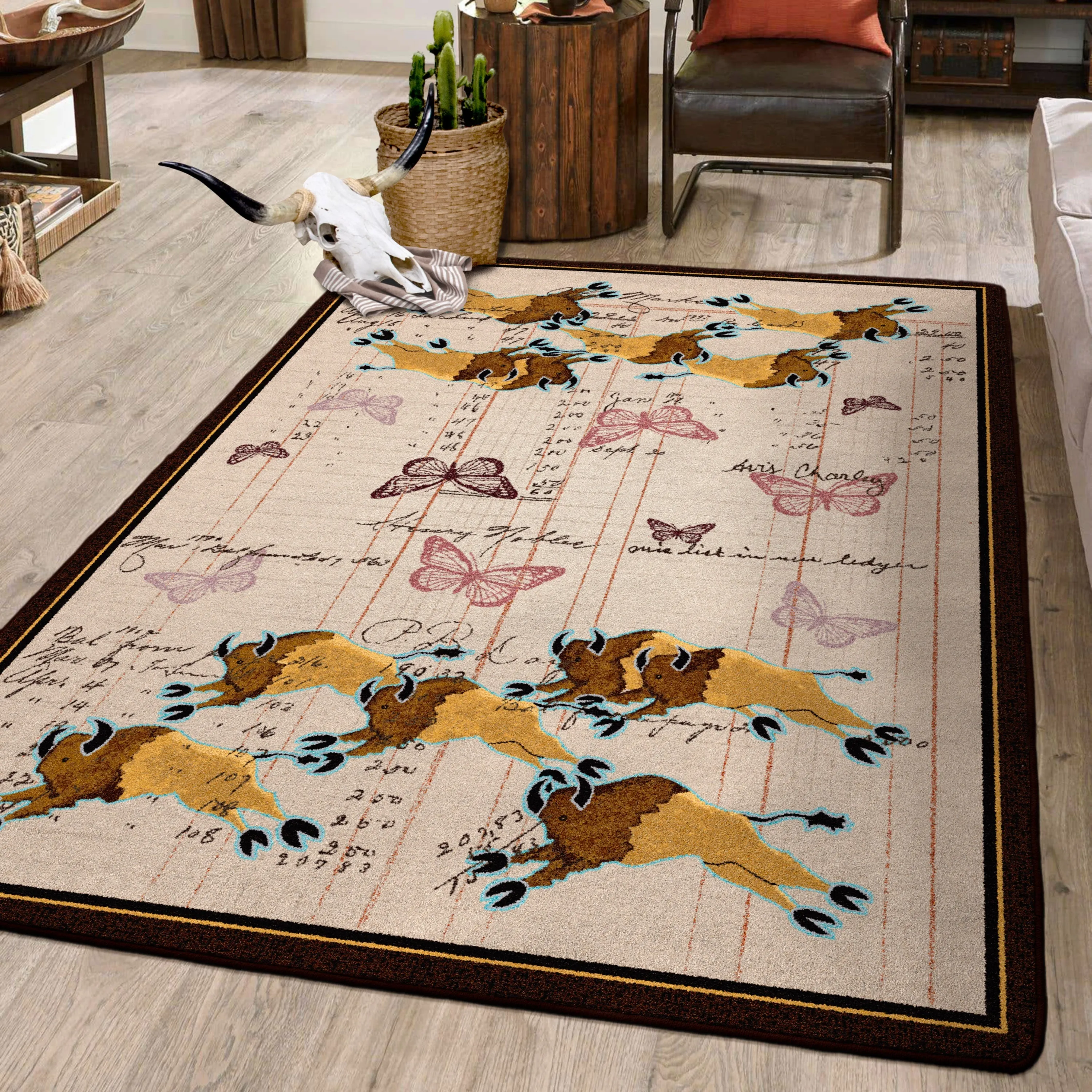 "Buffalo Run" Western Area Rugs - Choose from 6 Sizes!