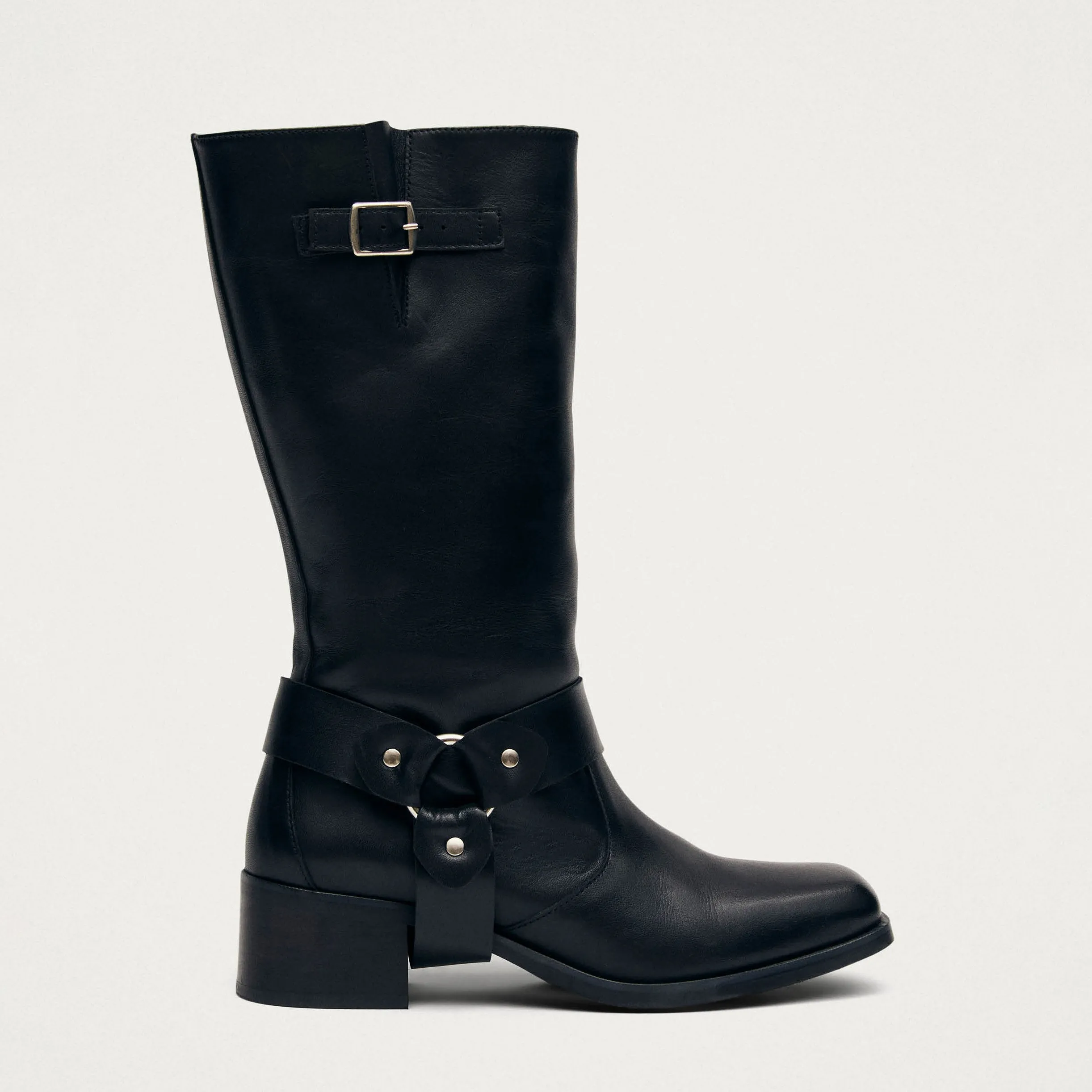 Rocky Black Leather Boots