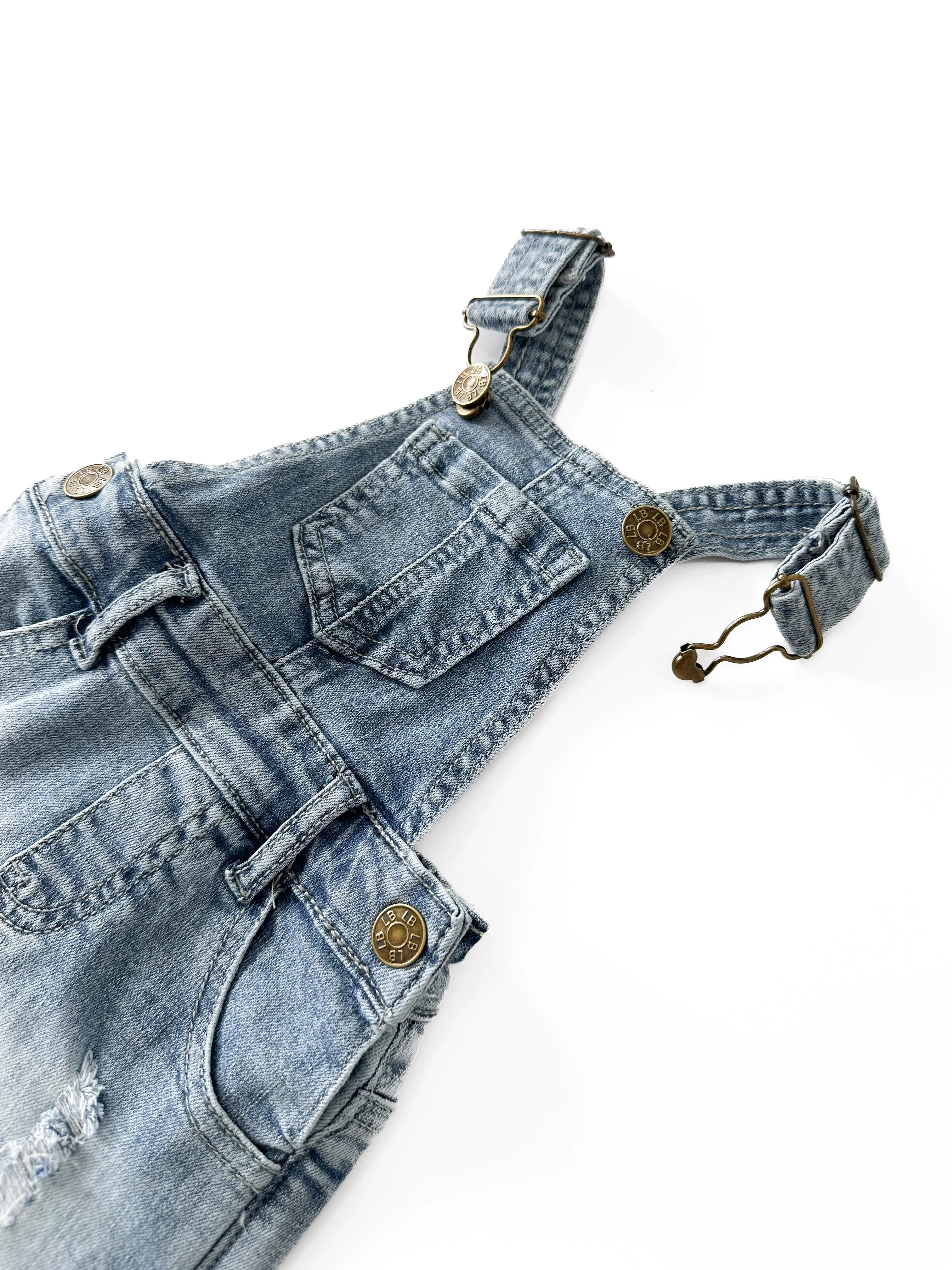 Shortie Denim Overall - Light Wash