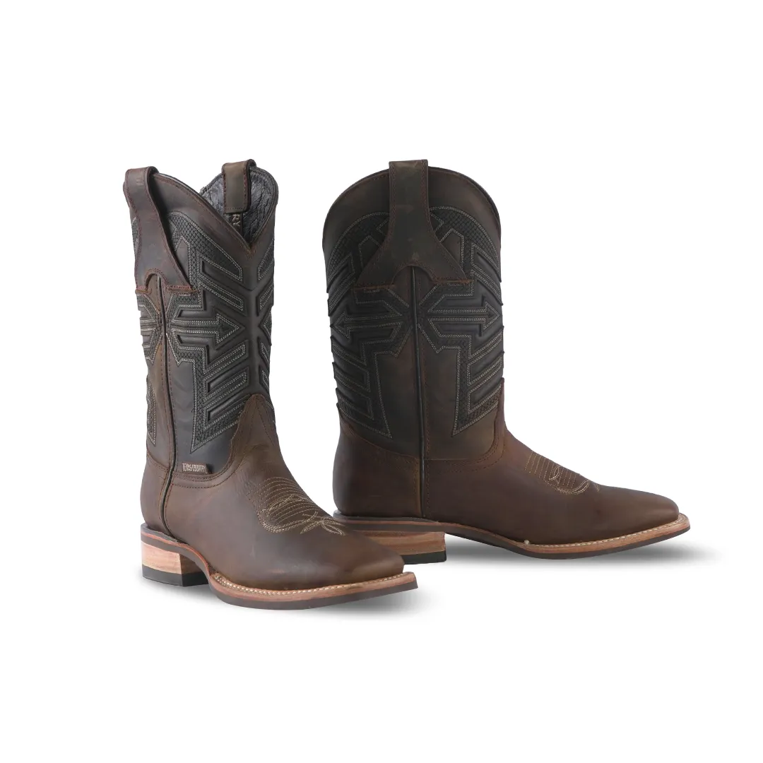 Texas Country Western Boot Azkar Tan Square Toe E649