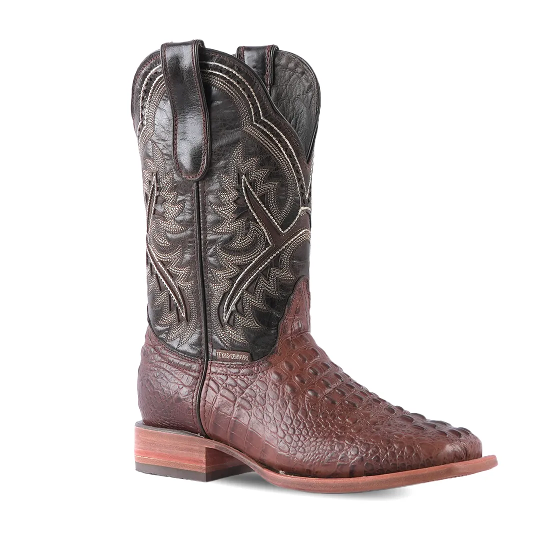 Texas Country Western Boot Fuscus Choco Square Toe E427