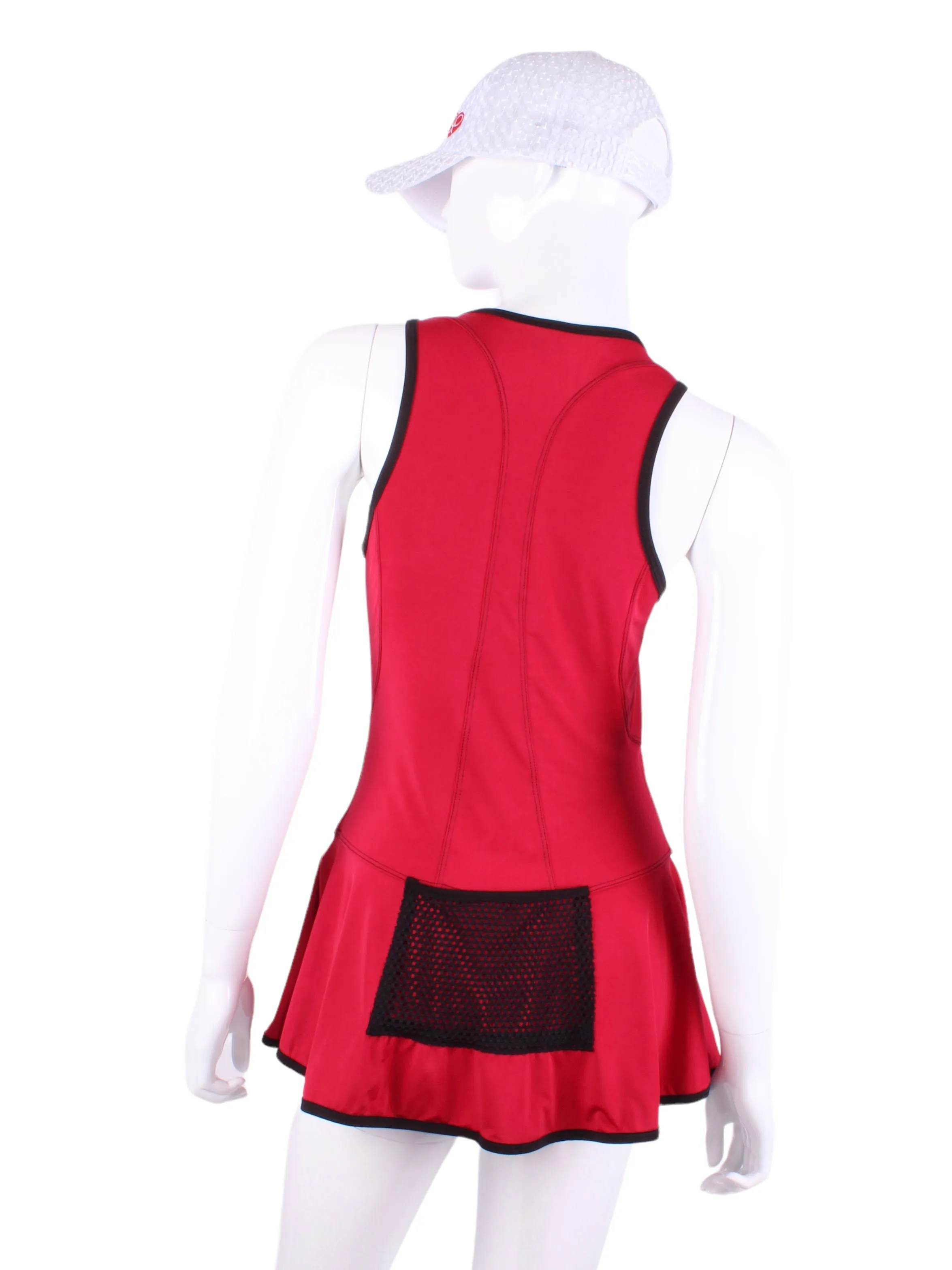 The Andrea Dress Red Short