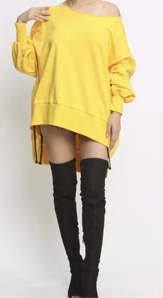 “Tygra” Oversized Sweatshirt-Yellow