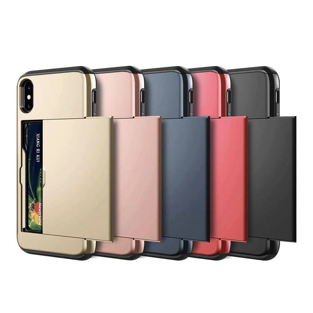 Various Models iphone Sliding Card Storage Case