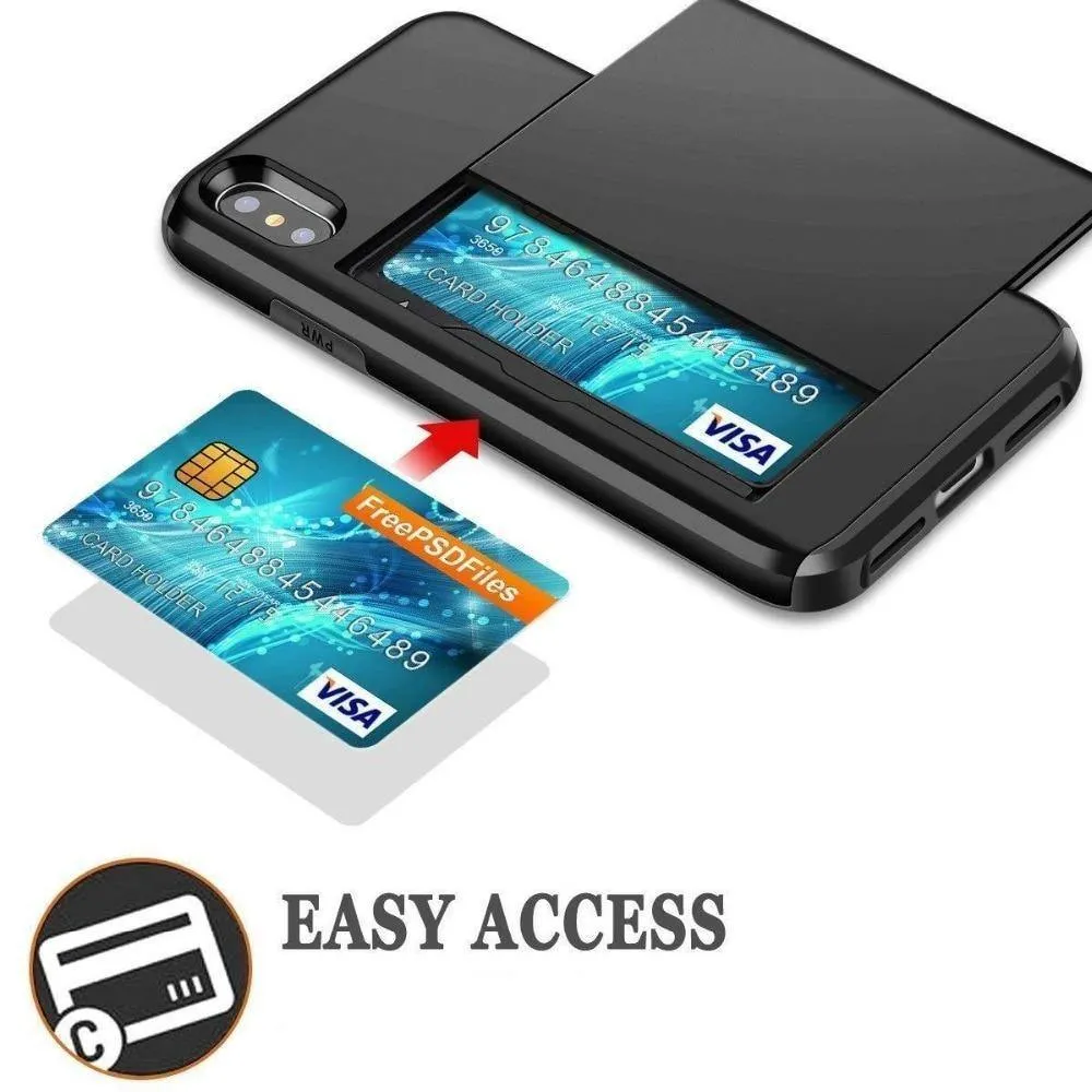 Various Models iphone Sliding Card Storage Case