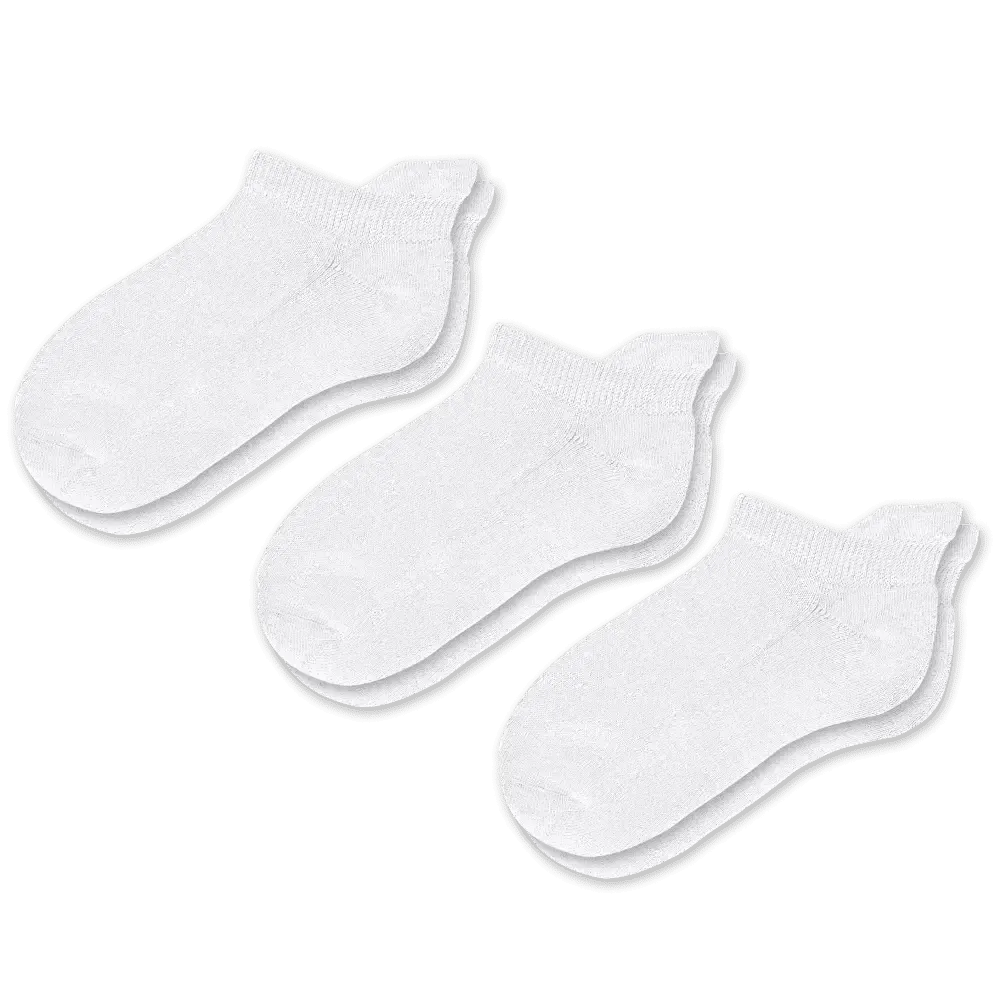 White Ankle Diabetic Socks