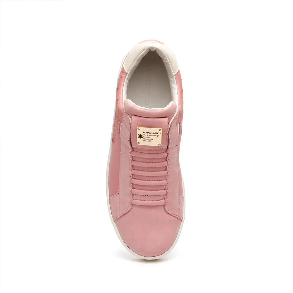 Women's Adelaide Pink Gray Leather Sneakers 92684-110