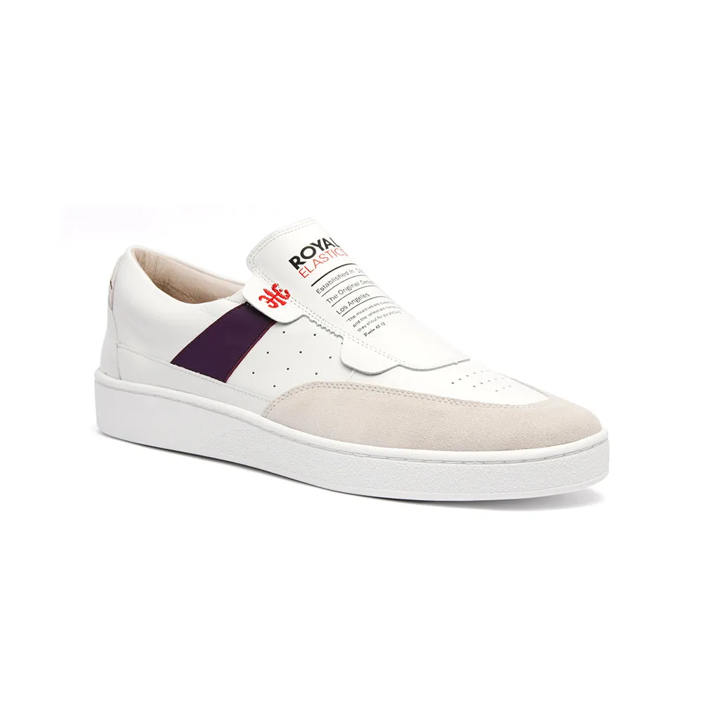 Women's Pastor White Purple Leather Sneakers 91891-006